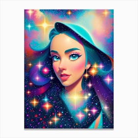 Fantasy Galaxy Girl Canvas Print