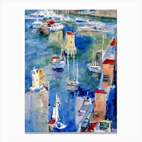 Port Of La Spezia Italy Abstract Block 1 harbour Canvas Print