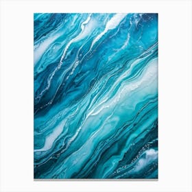 Abstract Naval Design Fusing Turquoise And Blue To Create A Ripple Effect Reminiscent Of A Turbulen (2) Canvas Print