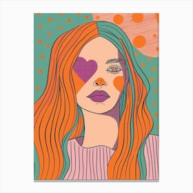 Heart Shaped Face Canvas Print