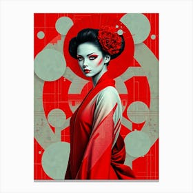 Geisha Ilustration Canvas Print