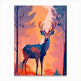 Deer In The Forest 2 Canvas Print