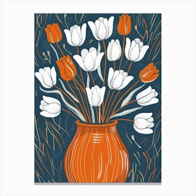 Tulips In A Vase 28 Canvas Print