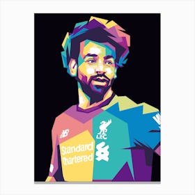 Popart Mohamed Salah Canvas Print