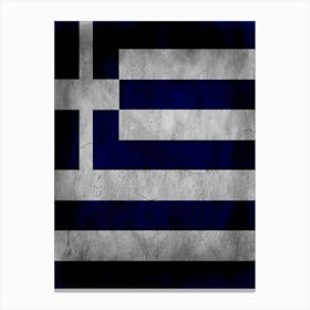 Greece Flag Texture Canvas Print