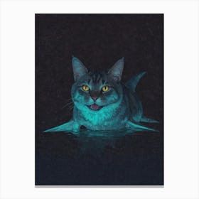 Glow In The Dark Cat Canvas Print