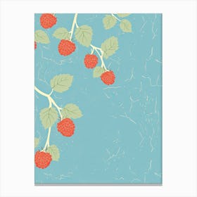 Raspberries Illustration 7 Canvas Print