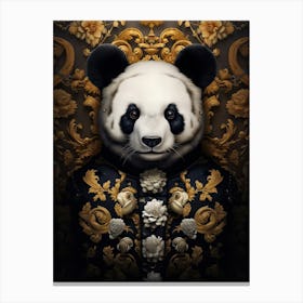 Panda Art In Baroque Style 2 Canvas Print