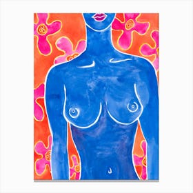 Blue Nude Canvas Print