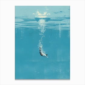 Serenity Splash: Corporate Escape ، swimming collection Canvas Print