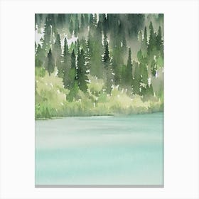 Oulanka National Park Finland Water Colour Poster Canvas Print