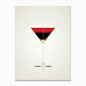 Mid Century Modern Boulevardier Floral Infusion Cocktail 1 Canvas Print