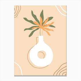 Vase With A Plant Canvas Print