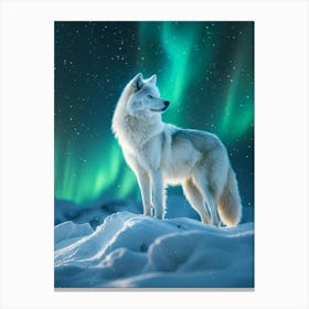 White Wolf. Generated with AI. Art Print 4 Canvas Print