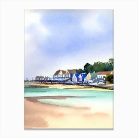 Walberswick Beach, Suffolk Watercolour Canvas Print