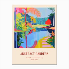 Colourful Gardens Coastal Maine Botanical Gardens Usa 4 Red Poster Canvas Print