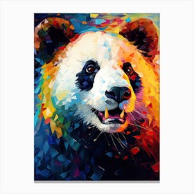 Panda Art In Mosaic Art Style 4 Canvas Print