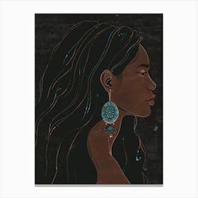 Woman With Earrings 1 Canvas Print
