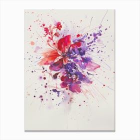 Watercolor Flower Painting Canvas Print