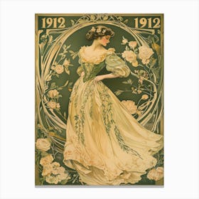 Aihrgdesign A Vintage Art Poster For An Art Nouveau Exhibitio F9830e69 8d58 4772 89fe 138f1f1d89e5 1 Canvas Print