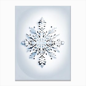 Water, Snowflakes, Marker Art 4 Canvas Print