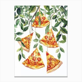 Pizza On A Branch 1 Canvas Print