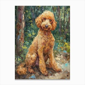 Poodle Acrylic Painting 3 Canvas Print