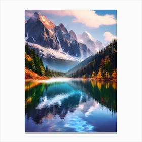 Autumn Mountain Lake 4 Canvas Print