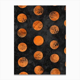 Orange Polka Dots Canvas Print