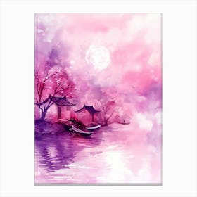 Asian Watercolor Painting Canvas Print
