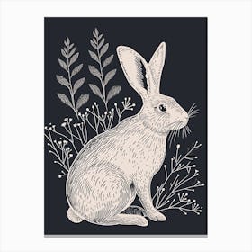 Rex Rabbit Minimalist Illustration 3 Canvas Print
