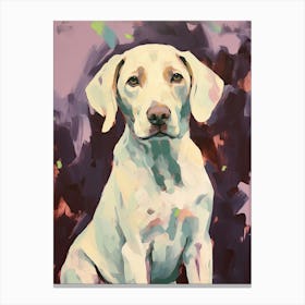 A Weimaraner Dog Painting, Impressionist 1 Canvas Print