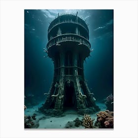 Underwater Lighthouse-Reimagined Canvas Print