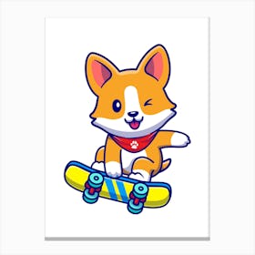 Prints, posters, nursery and kids rooms. Fun dog, music, sports, skateboard, add fun and decorate the place.25 Canvas Print