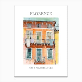 Florence Travel And Architecture Poster 1 Canvas Print