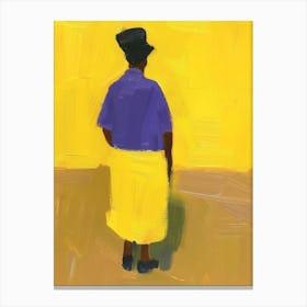 Woman In Yellow Skirt Canvas Print