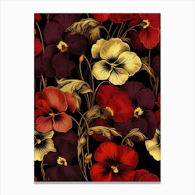 Viola William Morris Style Winter Florals Canvas Print