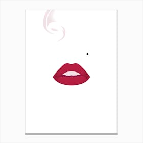 Woman's Red Lips Monroe Canvas Print