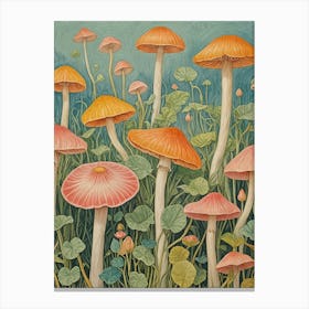 Orange Mushrooms Canvas Print