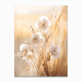 Boho Dried Flowers Wild Pansy 1 Canvas Print