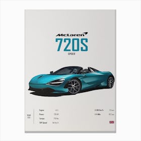 Mclaren 720s Spider Car Canvas Print