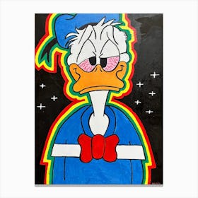 Crazy Donald Duck Canvas Print