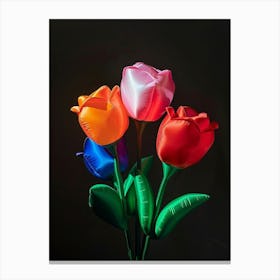 Bright Inflatable Flowers Rose 6 Canvas Print