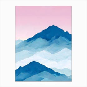 Watercolor Mountains 2 Canvas Print