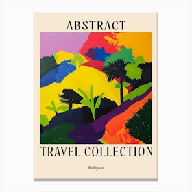 Abstract Travel Collection Poster Malaysia 3 Canvas Print