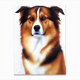 Finnish Spitz Watercolour dog Canvas Print