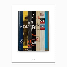 Arthur Miller - Book Lover Abstract Print -First Edition Covers Toile