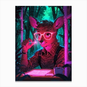 Deer In The Woods 3 Canvas Print