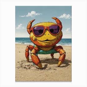 Crab On The Beach Canvas Print Canvas Print