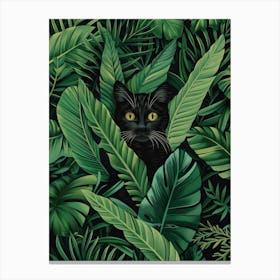 Cat In The Jungle 6 Canvas Print